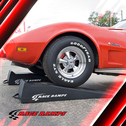 Race Ramps 2-Pack RR-56 Car Ramp, Lightweight Tire Lifts for Maintenance & Display, 10" - Portable Automotive Platform Riser for Loading, Oil Changes and Garage Use