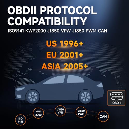 FOXWELL NT301 Plus 2-in-1 OBD2 Scanner & 12V Car Battery Tester | Check Engine Code Reader, Live Data, Test Battery Health/Starter/Charging System, Diagnostic Tool for 1996+ OBDII Vehicle
