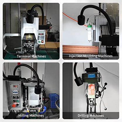 Magnetic Work Light,8W Lathe Machine Light with 12T Magnetic Base,Led Work Light for Lathe Machine/Drill Press - size: 8W Work Light + 12T Magnetic Base
