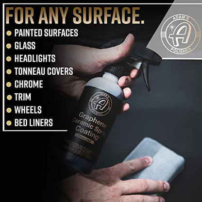 Adam's Polishes Advanced Graphene Ceramic Spray Coating - 18+ Months Sprayable Graphene Oxide Ceramic Coating for Cars, Boats, RV's & Motorcycle | Adds Extreme Gloss, Depth, Shine & Protection - style: Advanced 12oz