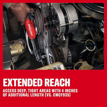 CRAFTSMAN V20 Electric Ratchet, Extended Reach, Cordless 3/8 Ratchet with Multi-Size 1/4 and 1/2 Drive Interchangeable Anvils, LED Light, 300 RPM, 40 ft-lbs Torque, Battery Not Included (CMCF936B) - style: NEW V20 3/8 Inch Drive Extended Head Ratchet
