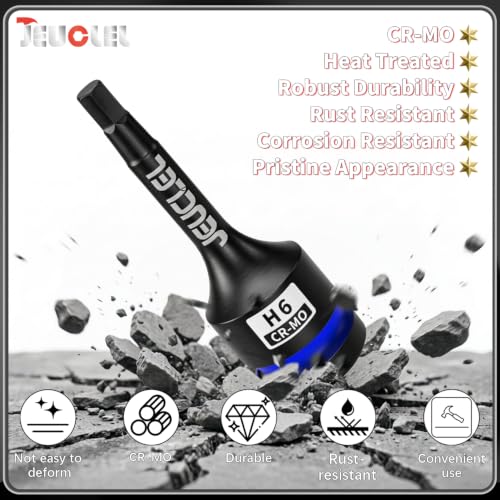 6mm Hex Impact Bit Socket, H6 1/2" Drive Allen Socket, Cr-Mo Steel | 3-Inch, Lengthen Hex Screwdriver Adapter for Electric Ratchet Wrenches Fastening Screws, Socket Wrench, Head Drill - size: 1PC | H6 6MM