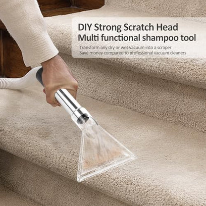 2 Set Universal Clear Wet Dry Vac Attachments, Compatible with Shop-VacBrand Extractor, Clear Squeegee Head for 1-1/4" 1-7/8" 2-1/2" Hoses, Carpet Cleaner and Car Detailing Kit - style: 2set
