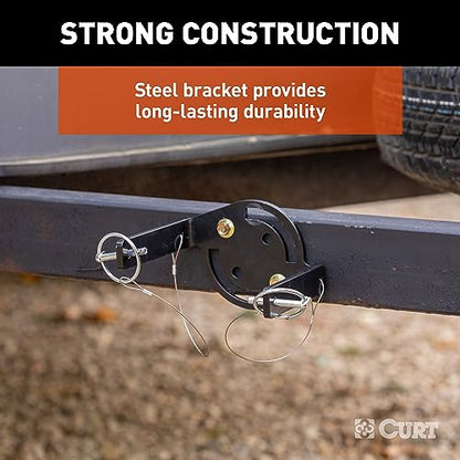 CURT 22802 HD Wheel Chocks 2-Pack with Mounting Bracket - size: 2-Pack with Mounting Bracket