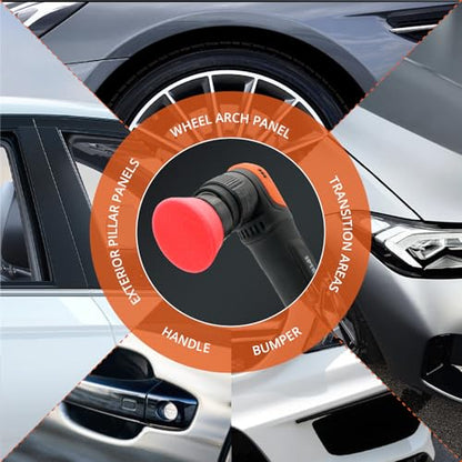 SPTA Red T10 Mini Ultra-Fine Finishing Foam Polishing Pads, 5Pcs 2inch/50mm Sponge Polishing Buffing Pads, Car Foam Detail Polishing Pad Kit for Car Detail Polishing, Small Area Polishing -FPTSS2R - color: 5Pcs Red T10 Ultra-Fine Finishing Pad, size: 2 In