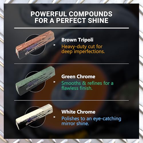 Zephyr - Super Shine X Big Rig Aluminum Polishing Kit - Metal Polishing Kit Made for Big Rigs, Fuel Tanks, Wheels & More - size: Super Shine 'X' Big Rig Kit