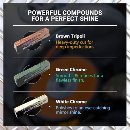 Zephyr - Super Shine X Big Rig Aluminum Polishing Kit - Metal Polishing Kit Made for Big Rigs, Fuel Tanks, Wheels & More - size: Super Shine 'X' Big Rig Kit