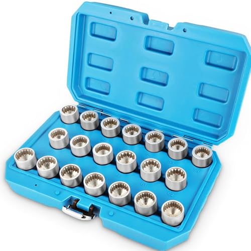 BELEY 20PCS Wheel Lock Nut Key Kit for Porsche & VW Touareg - Anti-Theft Lug Nut Remover Tool Set with Screw Remover - style: 20pcs for Porsche