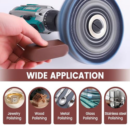 8PCS 6 Inch Buffing & Polishing Wheel Kit for Bench Grinder, 1/2" Arbor Hole, Denim/Yellow/White/Flannel Polishing Wheels with 4 Buffing Compound Set,Polishing Rouge Bars - style: 8pcs-6inch