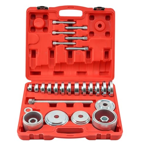 KAX 31-Piece Universal Wheel Bearing Press Kit – Front Wheel Drive Hub Bearing Tool Set for Removal, Installation & Service of FWD Bearings & Seals