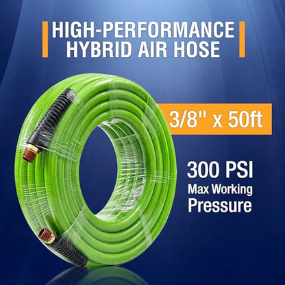 Torque 2PCS Heavy Duty Truck Tire Inflator Kit, Including 3/8" x 50 ft Air Hose, Universal GladHand & Dual Foot Chuck, Glad Hand Air Hose Kit, 300 PSI (2 x TR63051G) - color: c) 2 pcs of Inflator Kit