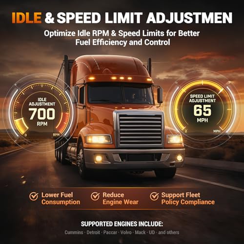 ANCEL HD8000 Heavy Duty Truck Diagnostic Scanner, Advanced Diesel Scanner with DPF Regen, Idle & Speed Limit Adjustment, Full-System ECU Diagnostics, Lifetime Free Updates - style: HD8000