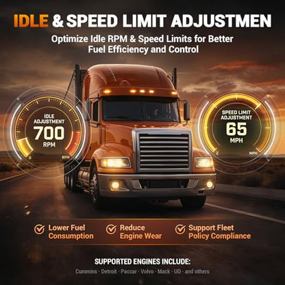 ANCEL HD8000 Heavy Duty Truck Diagnostic Scanner, Advanced Diesel Scanner with DPF Regen, Idle & Speed Limit Adjustment, Full-System ECU Diagnostics, Lifetime Free Updates - style: HD8000