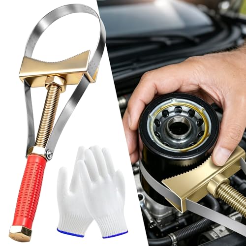 Heavy Duty Oil Filter Wrench | Adjustable Strap, Removal Tool