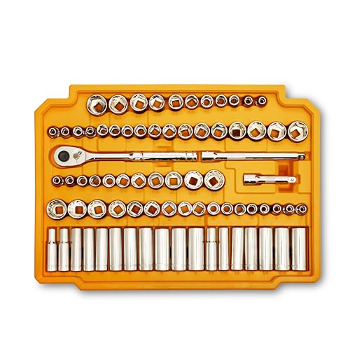GEARWRENCH Mechanics Tool Set in 3 Drawer Storage Box, 257 Pc, 1/4 in 3/8 in and 1/2 in Drive, Metric/SAE | GW72XLCBMTS