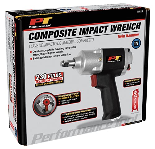 Performance Tool M624 1/2-Inch Composite Impact Wrench - size: 1/2" Composite