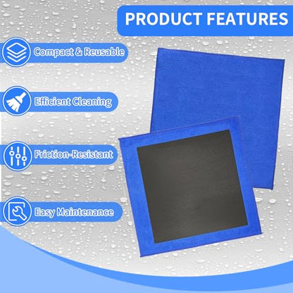 2 Pack Clay Towel Auto Detailing 12 x 12 Inch Fine Grade Clay Bar Towel for Car Detailing Microfiber Car Cloth Cleaner for Cleaning & Release of Paint Contaminants, Blue - color: Blue