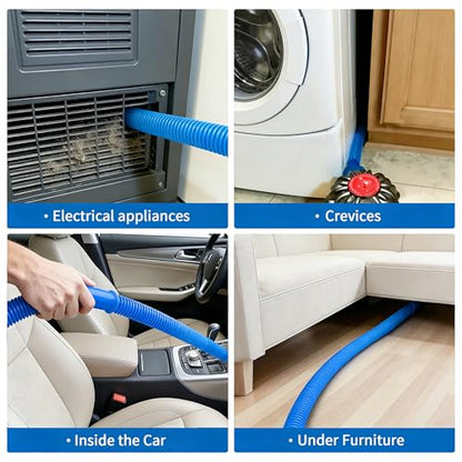 Universal Dryer Vent Cleaner Kit Compatible with All Vacuum Cleaner Include Vacuum Hose Attachment Accessories Brush Lint Brush,Dryer Vent Vacuum Hose (Set A)