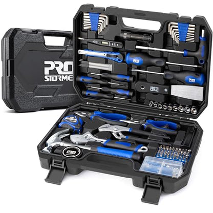 Prostormer 229-Piece Household Tool Set, Basic Home Tool Kit | All-purpose Tools with Tool Box for Home Repair, Furniture Fitting, Crafting & DIY Projects
