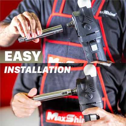 Maxshine Detailing Stainless Steel Rotary Extension Shaft Set, 3Piece 2in, 3in, 5in - size: Extension Set