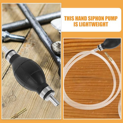Gasoline Siphon Kit Manual Hand Pump Fuel Transfer Hose for Cars Motorcycles Boats Lightweight PVC Plastic Oil Extraction