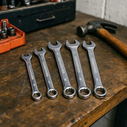 Casafoyer 6-Piece Combination Wrench Set, Metric 8–17 mm, Chrome Vanadium Steel