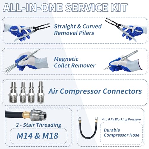 Valve Spring Compressor Universal Overhead Engine Valve Spring Compressor Cylinder Head Service Set OHV OHC Compressor Tool Valve Spring Compressor Remover and Installer