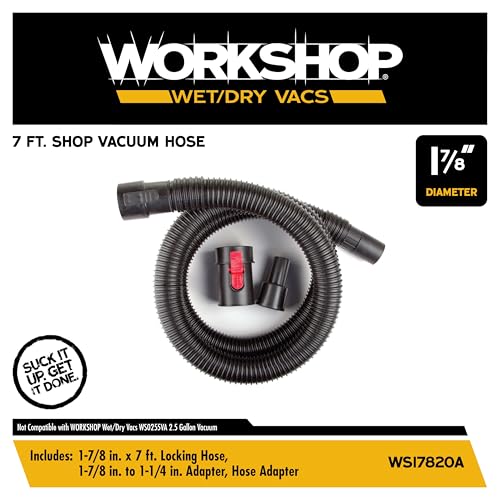 WORKSHOP Wet/Dry Vacs WS17820A 1-7/8-in. x 7-ft. Locking Shop Vacuum Hose