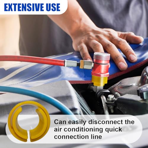 16PCS Car AC Fuel Line Disconnect Tool Set, Master Quick Disconnect Tool Kit Includes 1/4 5/16 3/8 1/2 5/8 3/4 7/8 Inch, Valve Core Remover with Storage Box for Transmission Oil Cooler Line