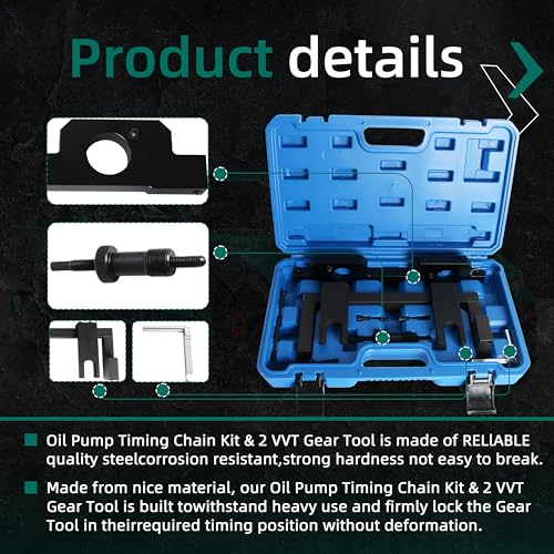 Oil Pump Timing Chain Kit & 2 VVT Gear Tool Compatible with BMW N20 N26 X4 X5 228 320 328 2.0L 3.0L 2012-2016