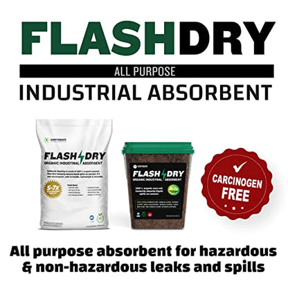 FlashDry 5 Liter Bucket of Super Spill Absorbent, 100% Organic Environmentally Friendly - for Oil, Paint, Grease and More in Garages, Kitchens, Janitor Kits, Safer and More Effective Than Clay Litter - size: 1 Bucket (5L)