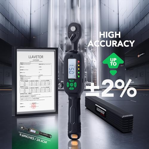 Mini Torque Wrench Digital - 1/4-Inch Drive with Buzzer & LED, 13.2-265.5in.lb, High Precision Electronic Tool for Bike Repairs, Calibrated for Superior Performance - size: 1.1-22.2 ft-lb/1.5-30 Nm
