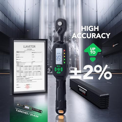Mini Torque Wrench Digital - 1/4-Inch Drive with Buzzer & LED, 13.2-265.5in.lb, High Precision Electronic Tool for Bike Repairs, Calibrated for Superior Performance - size: 1.1-22.2 ft-lb/1.5-30 Nm