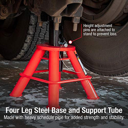 SUNEX TOOLS 1210 10-Ton Low Height Pin Type Jack Stands, Pair - style: 10 Ton