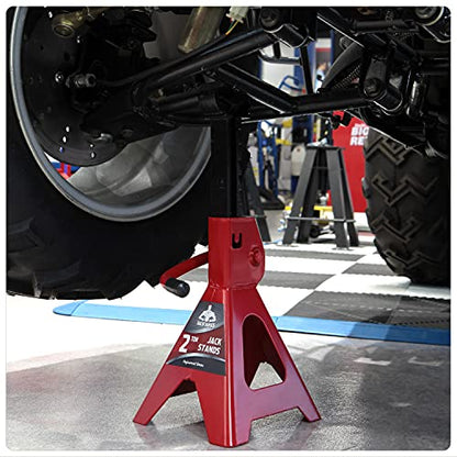 Jack Boss Jack Stands 2 Ton (4,000 LBs) Lifting Car Stand, Fit Use for Cars Automotive Small Vehicles, Red, 2 Pack - style: 2T standard