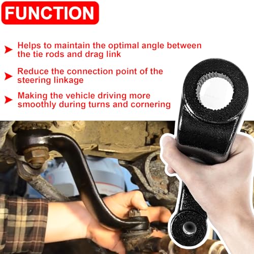 Replace for 6605 Drop Pitman Arm, Fit for 87-06 Jeep Wrangler YJ & TJ, for 84-01 Jeep Cherokee XJ & Comanche MJ, for Jeep Power Steering