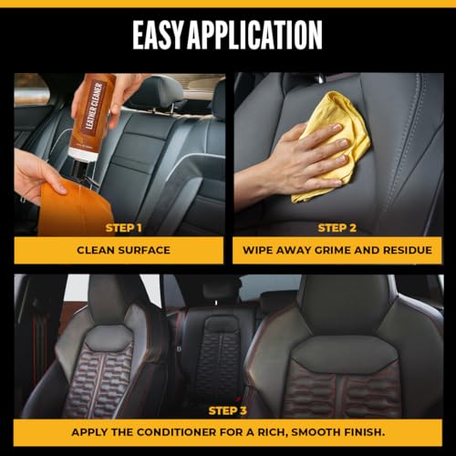 Legendary Leather Cleaner And Conditioner 16oz - Conditions, Cleans, & Protects Car Interior from UV - Multi Use Detailing Kit for Car Seats - Non-Greasy, Restores Leather - size: Leather Conditioner & Cleaner 16oz
