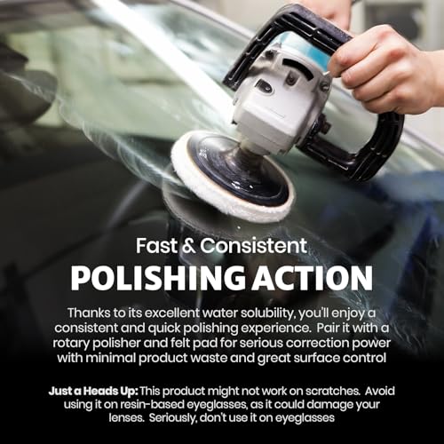 Calvana Cerium Oxide Glass Polishing Powder (1 lb) – Glass Scratch Remover for Car Windows, Restores Clarity and Removes Wiper Marks, Swirls, and Water Spots, 1 Micron - size: 1 lb Polishing Powder
