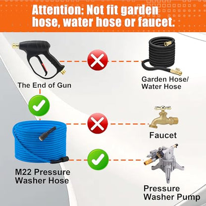 JOEJET Pressure Washer Gun with Foam Cannon Dual Connector Accessory | 1/4" Quick Connect, 5 Nozzle Tips, Dual Tip Attachment with Foam/Water Switch, Adjustable Foam, 2100 PSI, 8 GPM, 1 Liter
