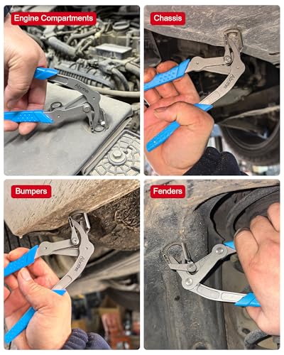 Car Clip Pliers, Panel Clip Removal Pliers, Professional Plastic Fastener Removal Tool for Removing Automotive Fasteners Clips Without Damage Blue - color: Blue