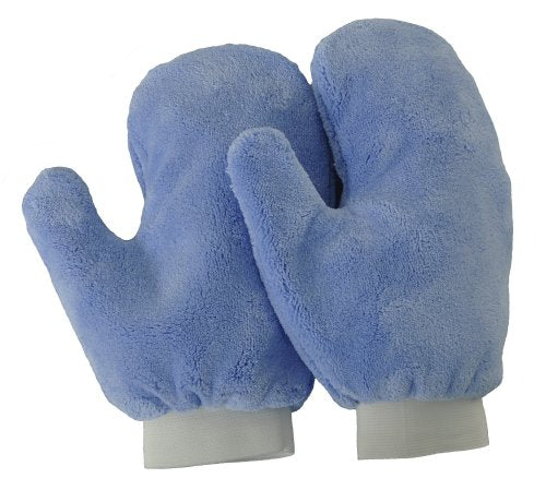 Eurow Microfiber Terry Weave Dusting & Polishing Mitt, Lint-Free, Scratch-Free, Ultra-Soft, for Home Cleaning & Auto Detailing, 2-Pack