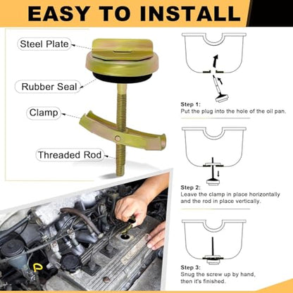 Siptenk 2PCS Universal Oil Pan Drain Plug Replace 65109 090-080 | Oil Drain Plug Fit for 1/2 In. to 3/4 In. or M12 to M18 Hole - color: 2PCS Oil Pan Drain Plug