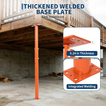 2 Pack Jack Post, House Floor Jack with 53"-93" Height Range, 18000 LBS Lifting Joist Beam Basement Jacks for Leveling, Lifting - size: 53 - 93 in