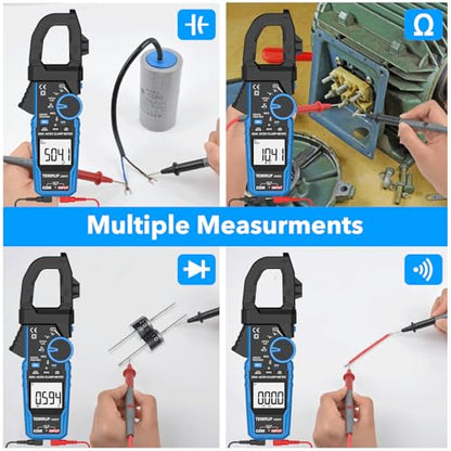 Digital Inrush Clamp Meter Multimeter, TEMIRUP T-RMS 6000 Counts 600A Current Amp Volt Meter with VFD,LOZ Mode; Measures NCV AC/DC Current Voltage Temperature Resistance Capacitance Continuity - size: CM87C, style: 600A AC/DC Clamp Meter
