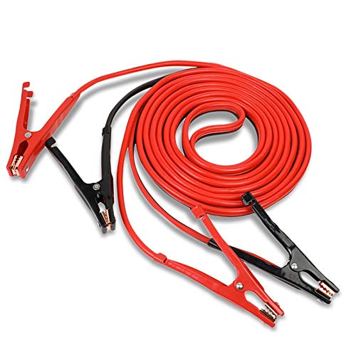 Heavy Duty (25ft 4 Gauge, Copper Wire) Battery Jumper Cables Jump Start Booster Kit works with Universal Vehicle Car SUV Pickup Truck - size: 4 Gauge 25FT Cable Length
