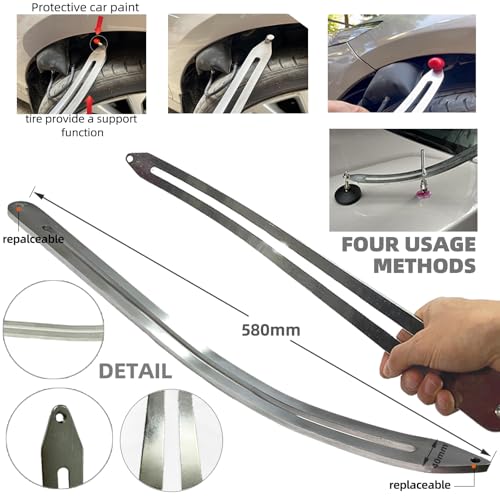 159pcs/Set Auto Body Dent Repair Tools Kit,Big Size Slide Puller&Dent Rods Crowbar,paintless Car Dent Lifter Hail Removal,A Complete Car Dent Repair Tools Set for Professional Car Repair Shop