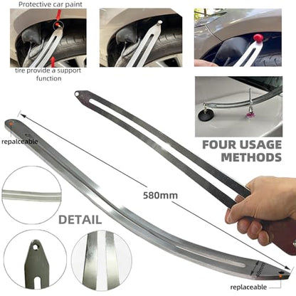 159pcs/Set Auto Body Dent Repair Tools Kit,Big Size Slide Puller&Dent Rods Crowbar,paintless Car Dent Lifter Hail Removal,A Complete Car Dent Repair Tools Set for Professional Car Repair Shop