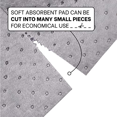 ATERET Oil Mat I Extra Strength Sorbent Lightweight Dimpled Bonded Absorbent Pad I 16" x 18" I 200 Universal Absorbing Pads I Grey (3 Pack) - size: 3 Pack (Bag of 200)