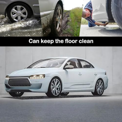 Garage Floor Mat, 32x84 Inch Motorcycle Mat for Garage, 3mm Thick Non-Slip Oil Absorbent Garage Mats for Floor, Large Oil Spill Mat Protects Floor from Spills, Drips, Splashes and Stains