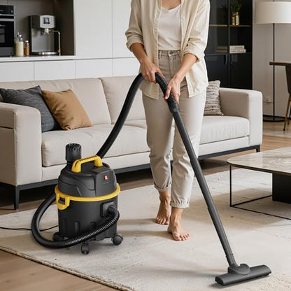 Wet & Dry Shop Vacuum Cleaner with Blower, 15L / 4 Gallon Portable Shop Vac, 800W for Home, Garage, Car, Pet Hair & Workshop, with Multiple Nozzles and Attachments